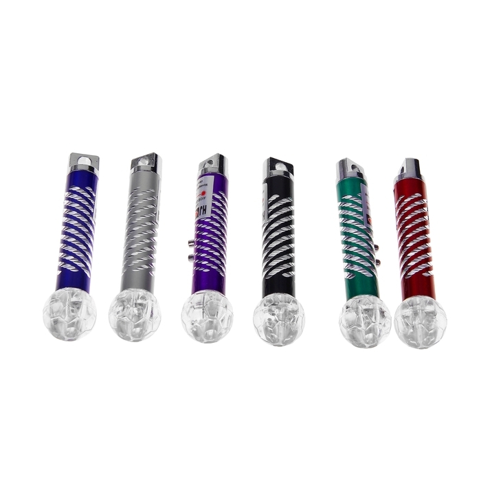 Фонарик &laquo;Шар&raquo;, на карабине, с лазером, светящийся, цвета МИКС