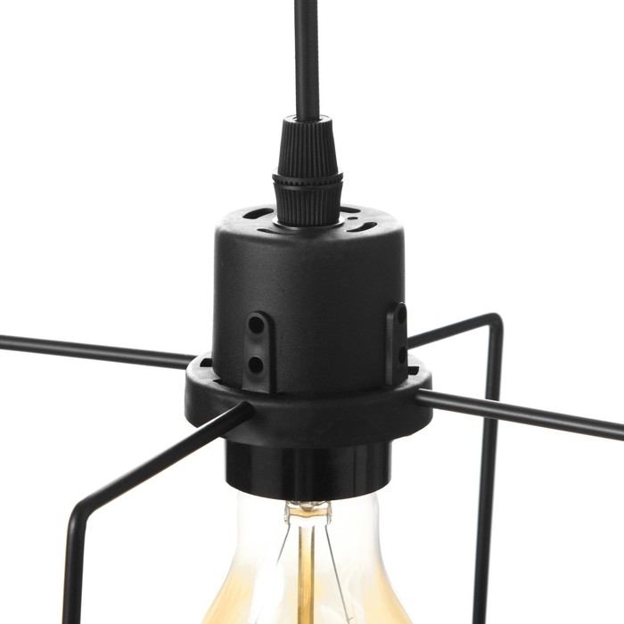 Светильник ЭкономСвет "Фламент" 1x40Вт E27 черный 16х16х26-78 см.