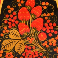 Доска разделочная &laquo;Лимонница&raquo;, хохлома