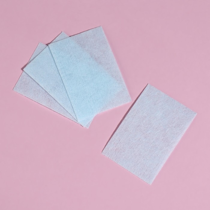 Салфетки для маникюра, безворсовые, плотные, 560 шт, 6 &times; 4 см, цвет голубой