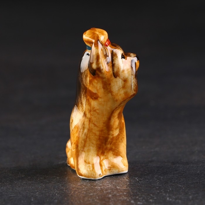 Статуэтка фарфоровая "Йоркширский терьер" , 6х4х3 см