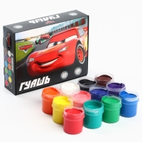 Гуашь 12 цветов по 20 мл, Тачки Гуашь 12 цветов по 20 мл, Тачки