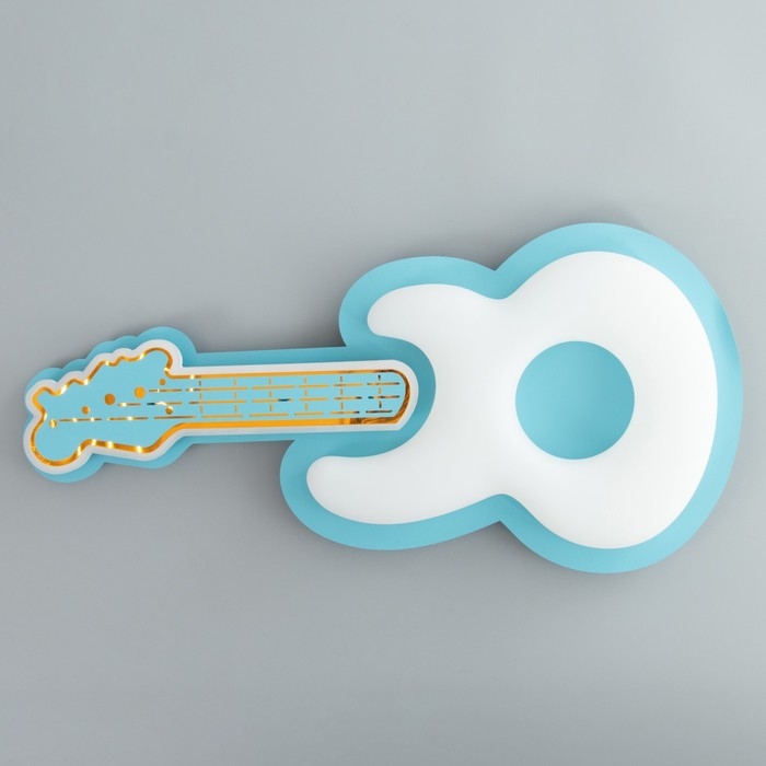 Люстра с ПДУ Люстра с ПДУ "Гитара" 1хLED 120Вт 3000-6000К голубой 64х30х7 см BayerLux