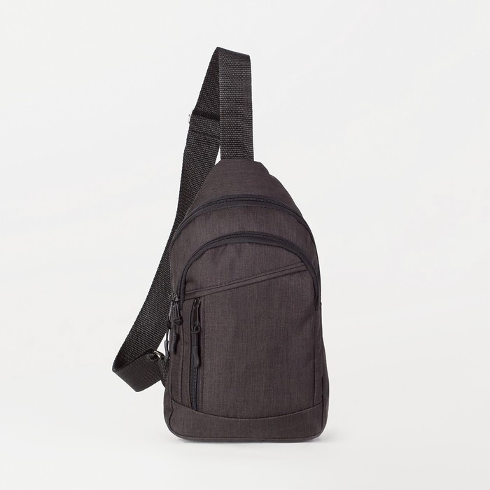 Сумка-слинг из текстиля, &laquo;ЗФТС&raquo;, цвет чёрный