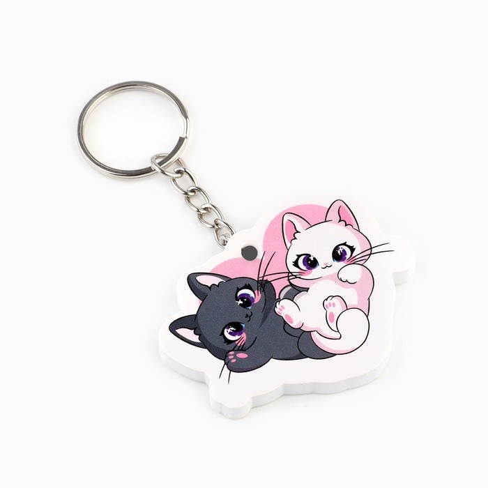 Брелок для ключей &laquo;Коты&raquo;, 8.9 х 3.9 см