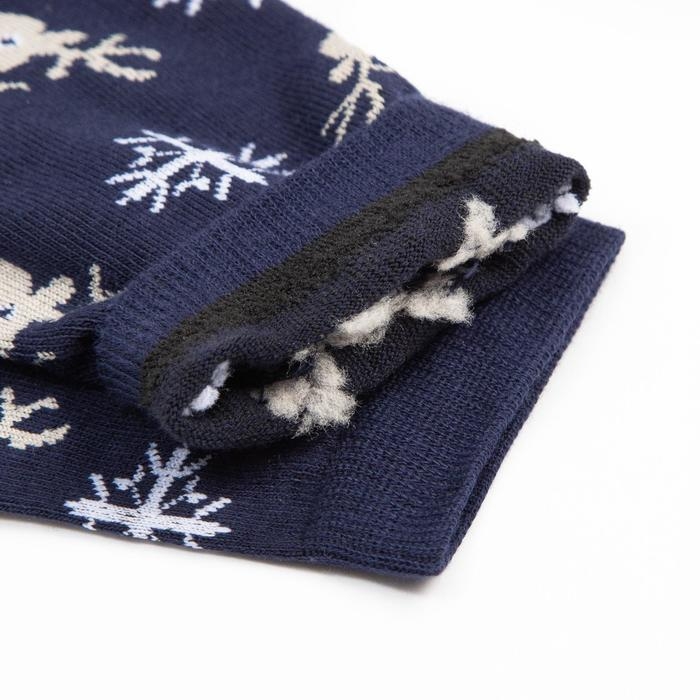 Носки мужские &laquo;Олени и снежинки&raquo; цвет синий, размер 29