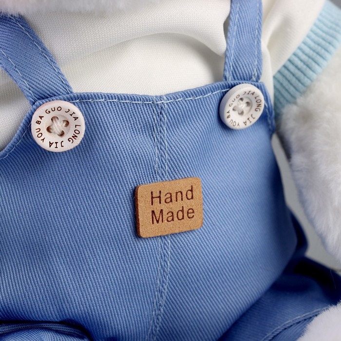 Мягкая игрушка Little Friend, медведь в синем комбинезоне, 23 см