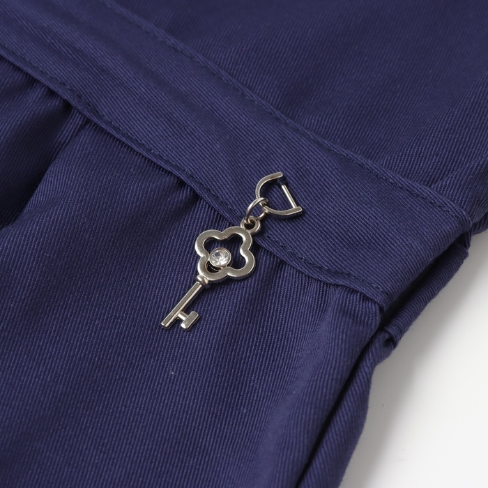 Школьный сарафан для девочки, цвет тёмно-синий, рост 134 см