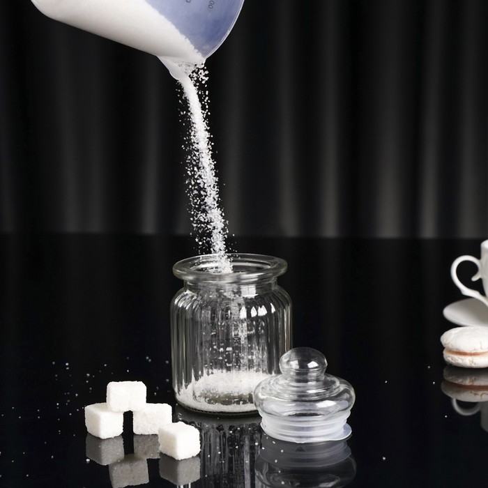 Банка стеклянная для сыпучих продуктов Доляна &laquo;Лада&raquo;, 250 мл, 7,5&times;12 см