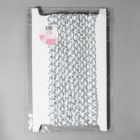 Тесьма декоративная, 10 мм, 10 &plusmn; 1 м, цвет белый/серебряный