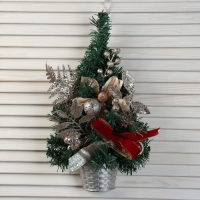 Ёлка декор настенная "Магнолия золотая" 40х24 см Ёлка декор настенная "Магнолия золотая" 40х24 см