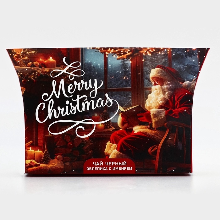 Новогодний подарочный чай черный Merry Christmas, со вкусом облепихи с имберем, 20 г