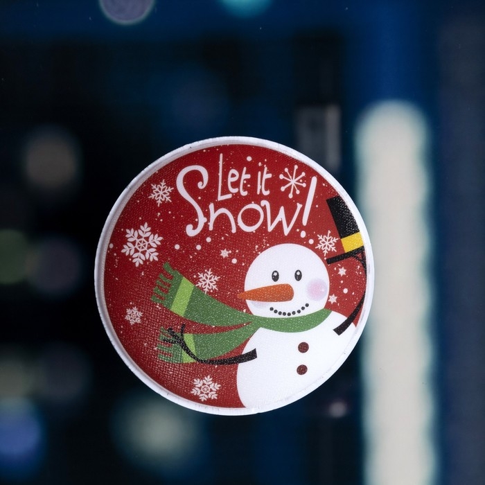 Светодиодная игрушка на липучке &laquo;Снеговик&raquo; 13 см, батарейки LR44х3 (в комплекте), свечение мульти