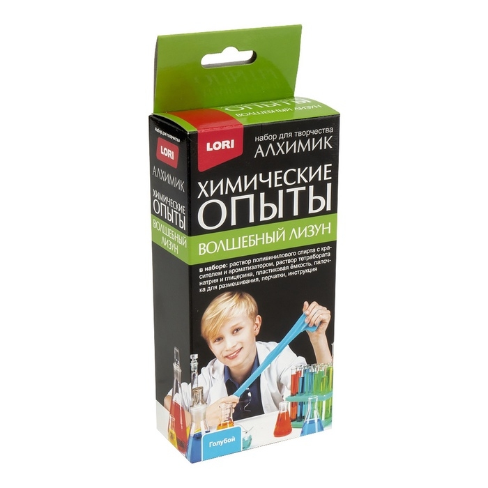 Химические опыты. Волшебный лизун «Голубой» Химические опыты. Волшебный лизун «Голубой»