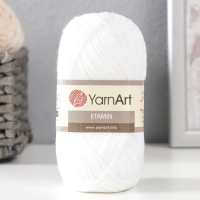 Пряжа "Etamin" 100% акрил 180м/30гр (421 белый) Пряжа "Etamin" 100% акрил 180м/30гр (421 белый)