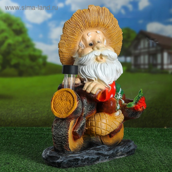 Садовый фонарь Садовый фонарь "Лесовик на велосипеде с фонариком" 50см МИКС