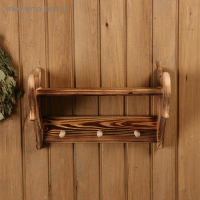 Полка вешалка обожжённая, 3 крючка, 43&times;27&times;17 см