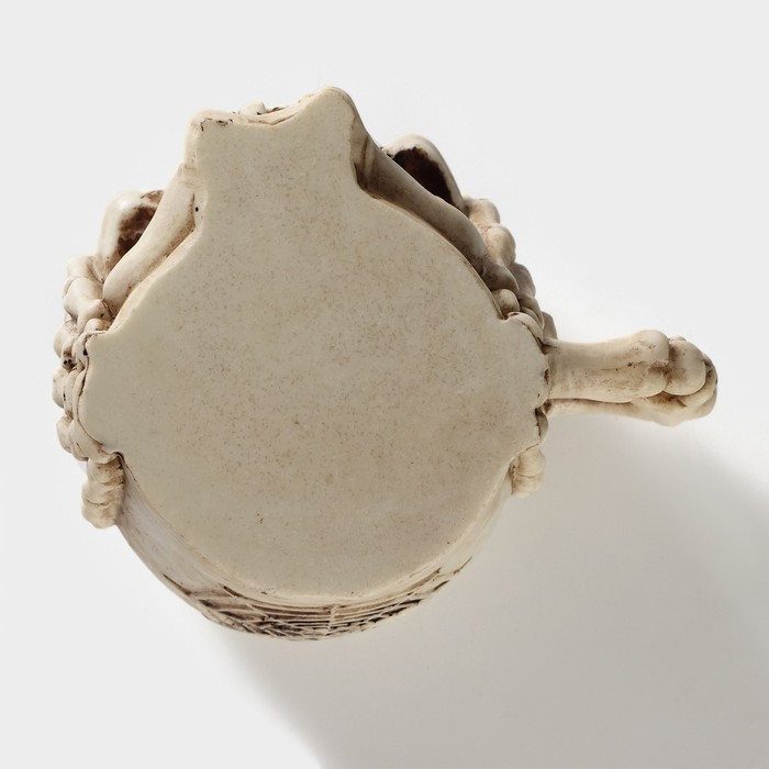 Кружка из нержавеющей стали &laquo;Череп. Хэллоуин&raquo;, 400 мл, цвет бежевый