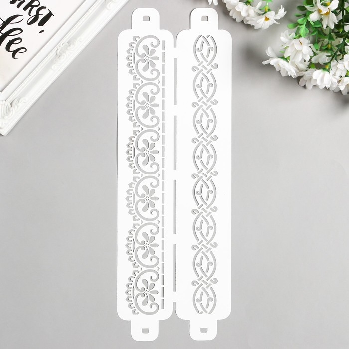 Трафарет бордюрный пластиковый Трафарет бордюрный пластиковый "Узор" пластик, 11х32 см