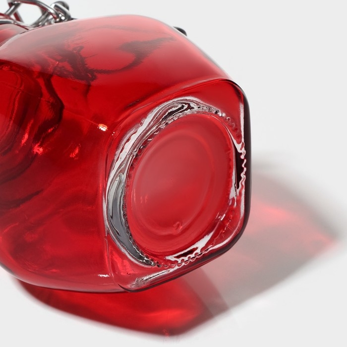 Банка стеклянная для хранения сыпучих продуктов &laquo;Овал&raquo;, 100 мл, 6&times;8,5 см, с бугельным замком, цвет МИКС