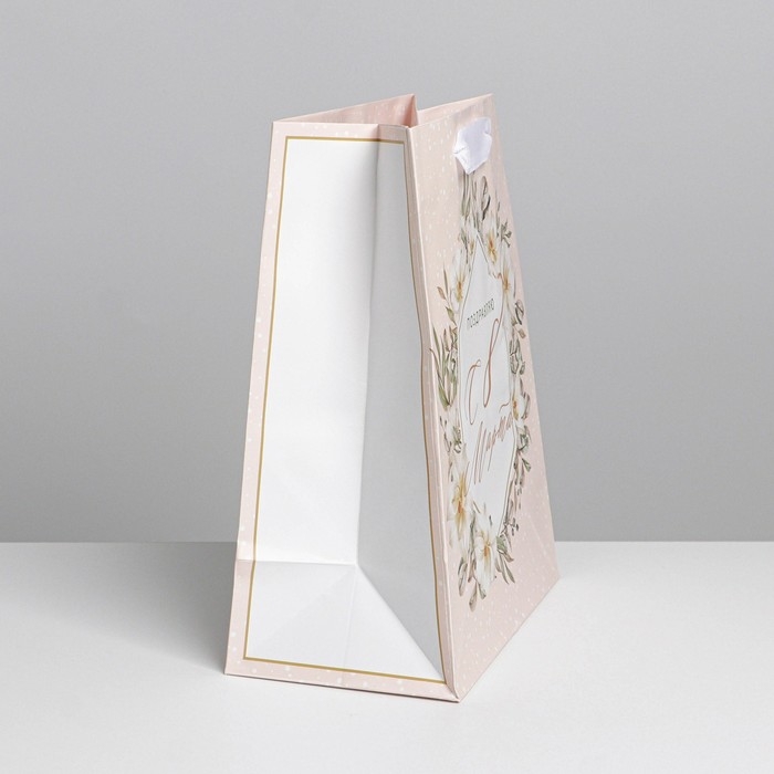 Пакет подарочный ламинированный, упаковка, &laquo;Нюд&raquo;, MS 18 х 23 х 10 см