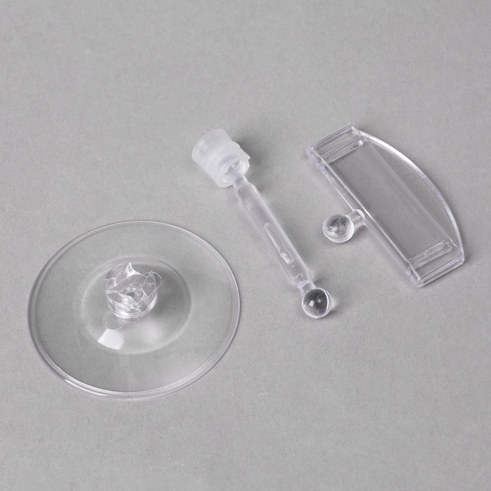 Ценникодержатель на круглой подставке, пластик, ножка 5 см, 5&times;5&times;9 см, цвет прозрачный