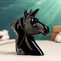 Кашпо - ваза "Единорог" 13х5х13см, черное Кашпо - ваза "Единорог" 13х5х13см, черное