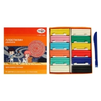 Пластилин 12 цветов 168 г, (6 классических + 6 с блёстками) Гамма "Оранжевое солнце", со стеком, картонная упаковка 130520205 Пластилин 12 цветов 168 г, (6 классических + 6 с блёстками) Гамма "Оранжевое солнце", со стеком, картонная упаковка 130520205