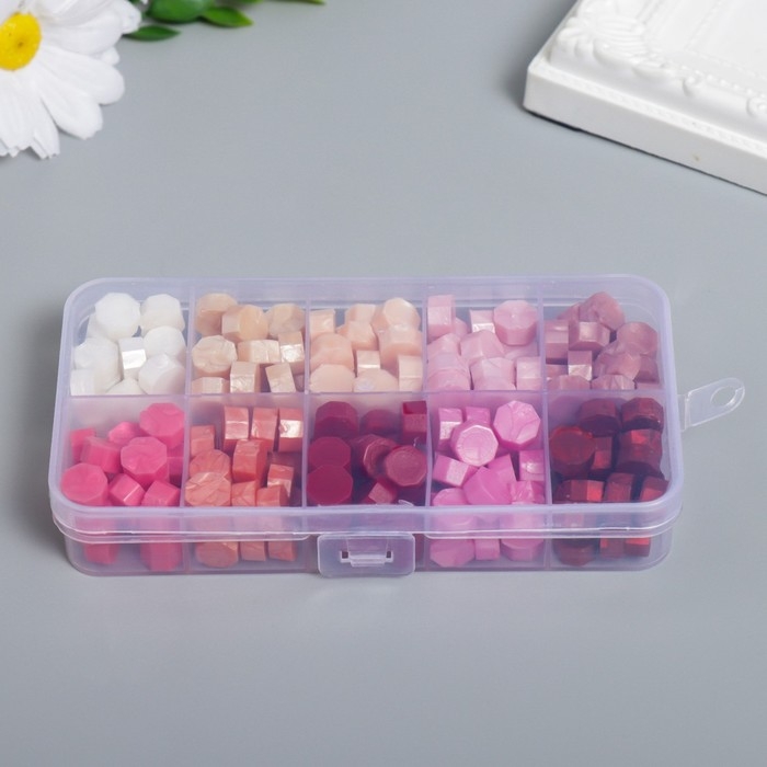 Набор сургуча Набор сургуча "Оттенки розового" перламутр 10 цветов 12,7х6,5х2 см