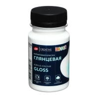 Краска акриловая глянцевая 100 мл, ЗХК Decola, белая, 2927104 Краска акриловая глянцевая 100 мл, ЗХК Decola, белая, 2927104