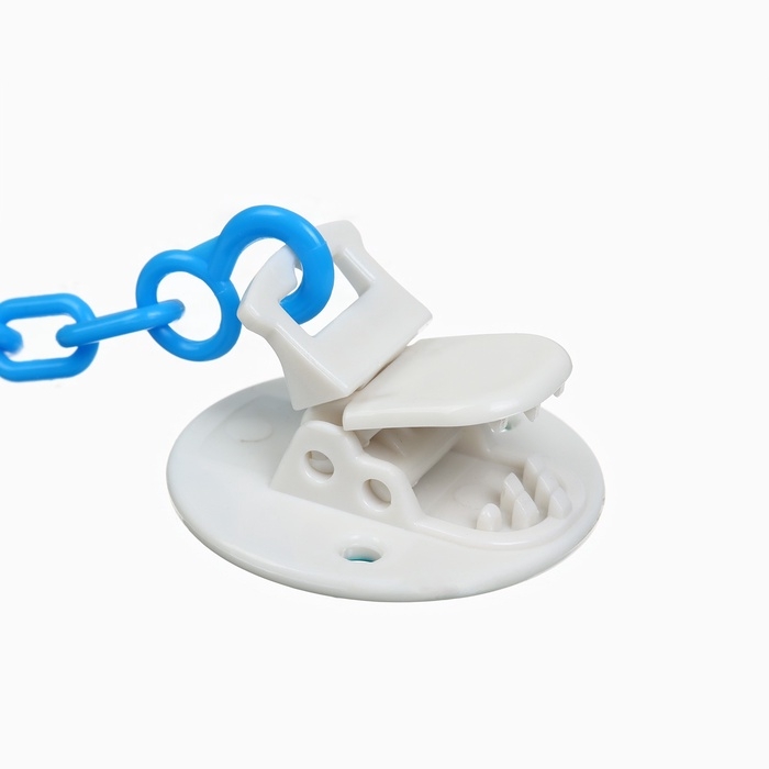 Набор: Соска - пустышка с держателем «Крокодил», классичекая, +6 мес, цвет синий Набор: Соска - пустышка с держателем «Крокодил», классичекая, +6 мес, цвет синий