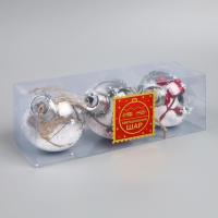 Набор ёлочных шаров «Зимний лес» 3 шт., батарейки, 1 LED, свечение тёплое белое Набор ёлочных шаров «Зимний лес» 3 шт., батарейки, 1 LED, свечение тёплое белое