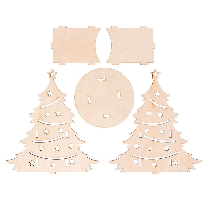 Заготовка для творчества &laquo;Карандашница. Ёлочка&raquo;