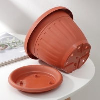 Горшок для цветов с поддоном &laquo;Сильвер ЭКО&raquo;, 2.6 л, d=20 см, цвет терракотовый