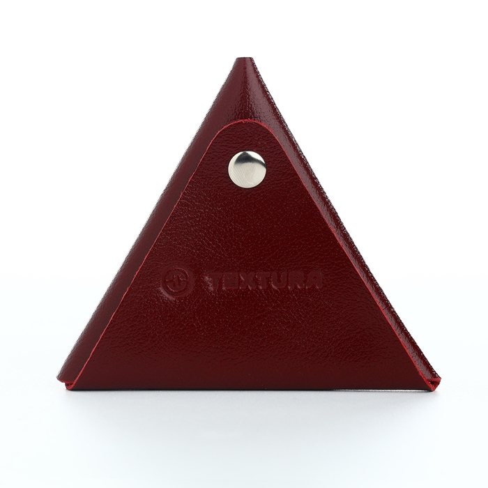 Монетница на кнопке TEXTURA, цвет бордовый