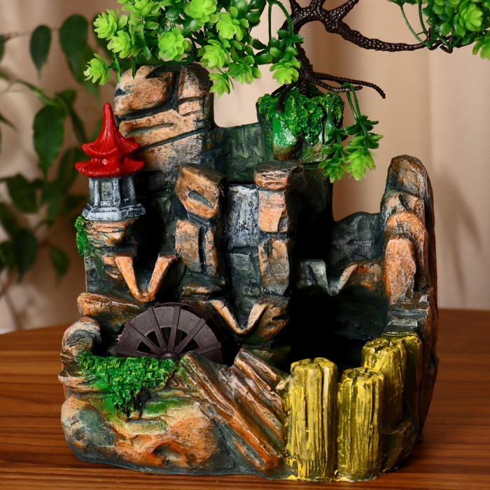 Фонтан "Фонарик у пруда" 16х17х27 см (с подсветкой, без шарика)