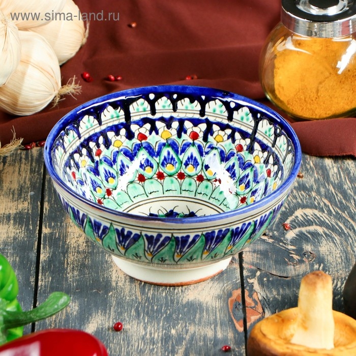 Коса Риштанская Керамика "Узоры" 15 см, малая, микс