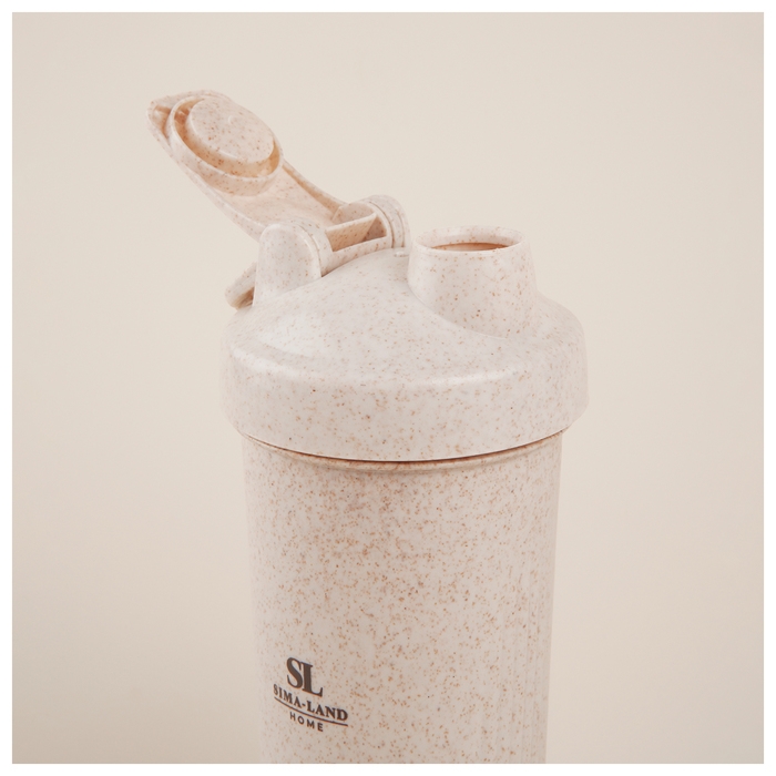 Стакан-шейкер для воды и коктейлей Sima-Land Home, 600 мл, цвет бежевый