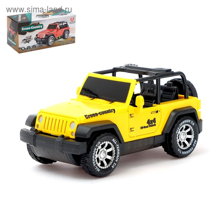 Машина &laquo;Джип&raquo;, открываются двери, свет и звук, работает от батареек, цвета МИКС