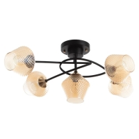 Люстра "Изота" 5хE27 40Вт черный 75х34х30 см BayerLux Люстра "Изота" 5хE27 40Вт черный 75х34х30 см BayerLux