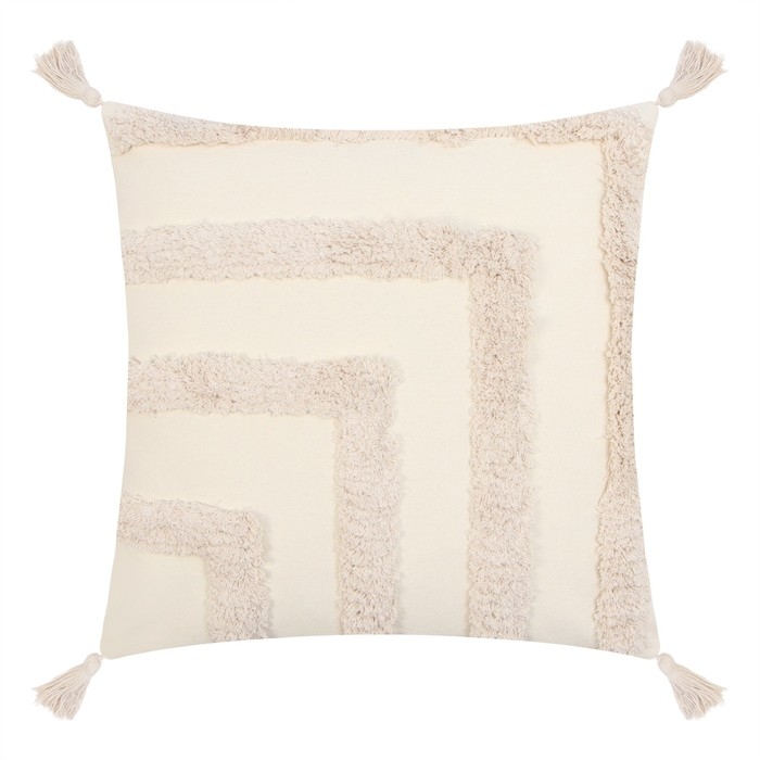 Наволочка декоративная &laquo;Этель&raquo; Бохо, 45х45 см, цвет молочный, 100% хлопок