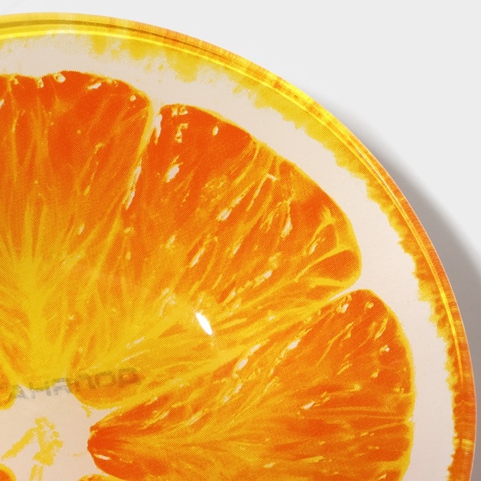 Салатник стеклянный Доляна &laquo;Апельсин&raquo;, 150 мл, 12&times;2,5 см, цвет оранжевый