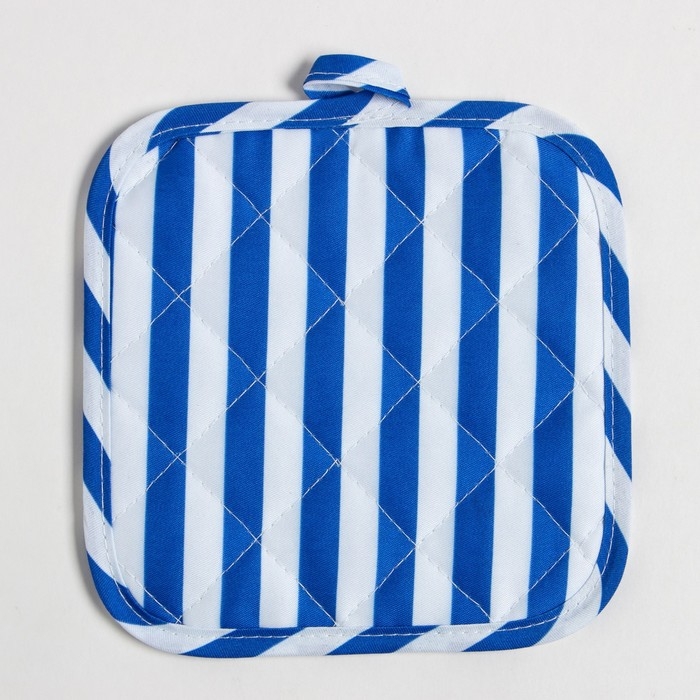 Кухонный набор Доляна цвет синий прихватка 17х17 см, варежка 26х16 см, 100% п/э Кухонный набор Доляна цвет синий прихватка 17х17 см, варежка 26х16 см, 100% п/э