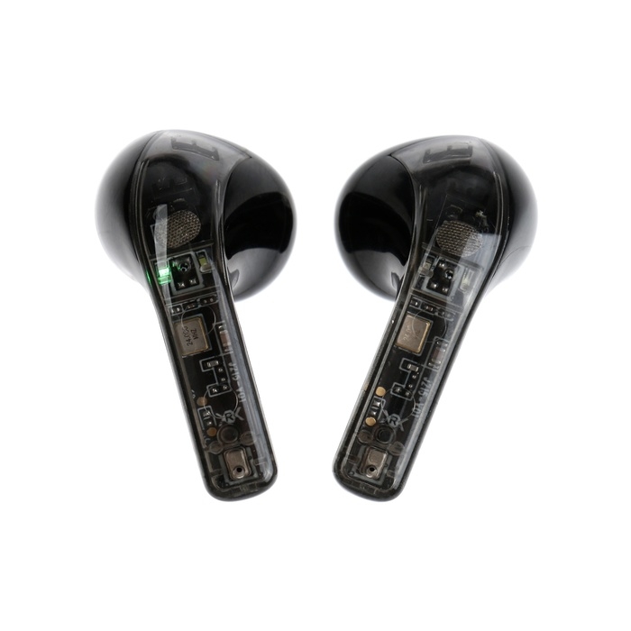 Наушники беспроводные YX11, TWS, вкладыши, BT 5.3. 28/200 мАч, шумоподав, прозрачные, чёрные Наушники беспроводные YX11, TWS, вкладыши, BT 5.3. 28/200 мАч, шумоподав, прозрачные, чёрные