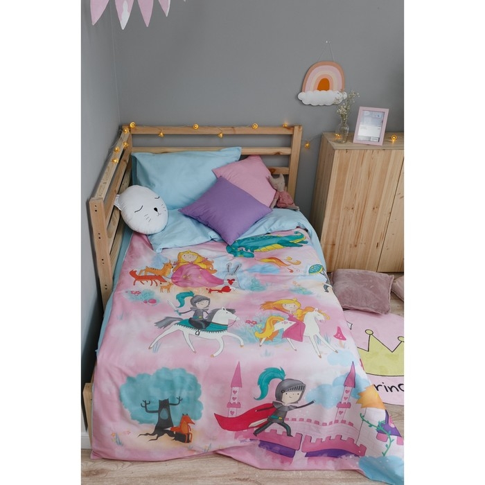 Постельное бельё Этель &laquo;История милой принцессы&raquo;, 1.5-сп., 143 &times; 215 см, 150 &times; 214 см, 50 &times; 70 см, бязь