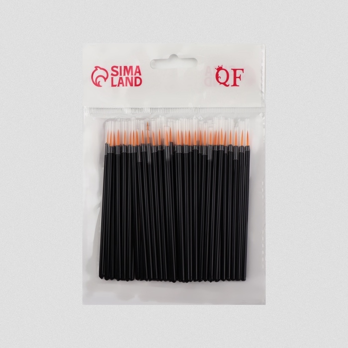 Кисти для макияжа, набор - 50 шт, 9,3 (&plusmn;1) см, цвет чёрный