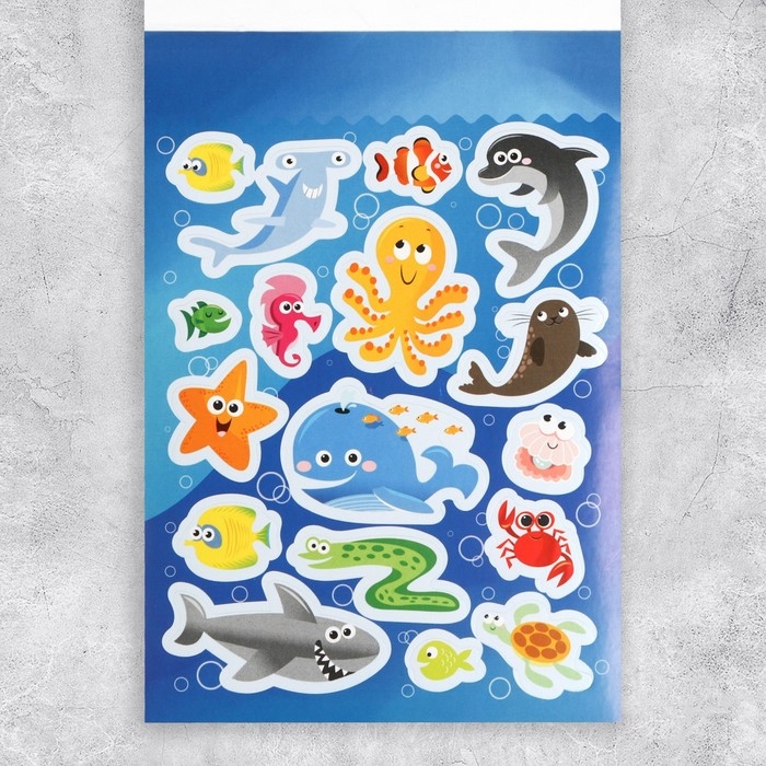 Наклейки детские, альбом 8 листов, &laquo;Милые зверушки&raquo;, 11 х 16 см