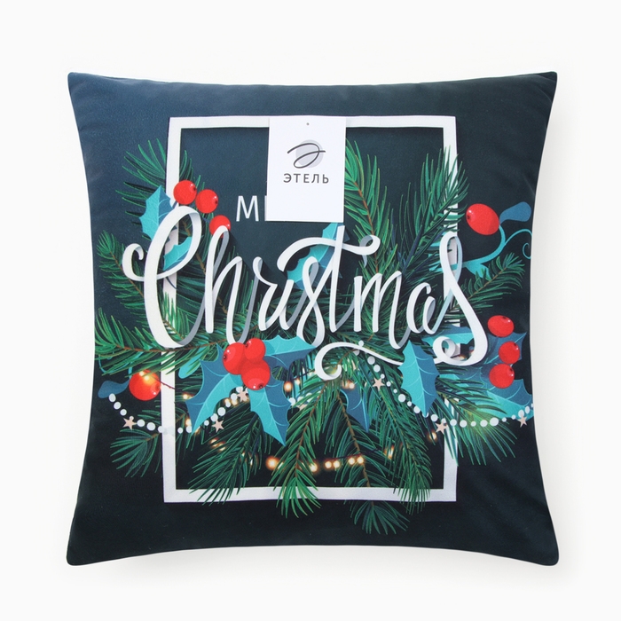 Новый год. Чехол на подушку Этель Новый год. Чехол на подушку Этель "Омела" 40х40см,100% п/э