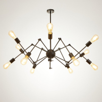 Люстра "Краб" E27 12х40Вт черный 80х80х100 см BayerLux Люстра "Краб" E27 12х40Вт черный 80х80х100 см BayerLux
