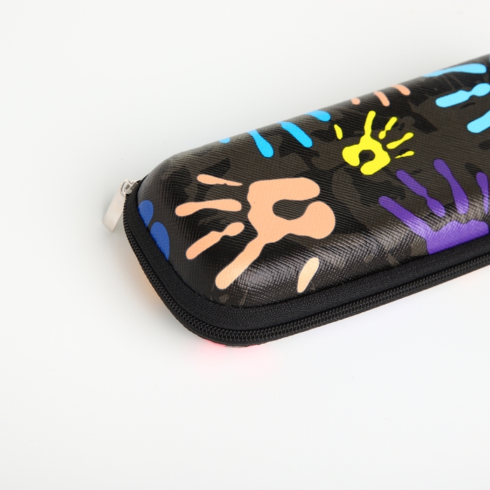 Футляр для очков на молнии, длина 16 см, цвет чёрный Футляр для очков на молнии, длина 16 см, цвет чёрный